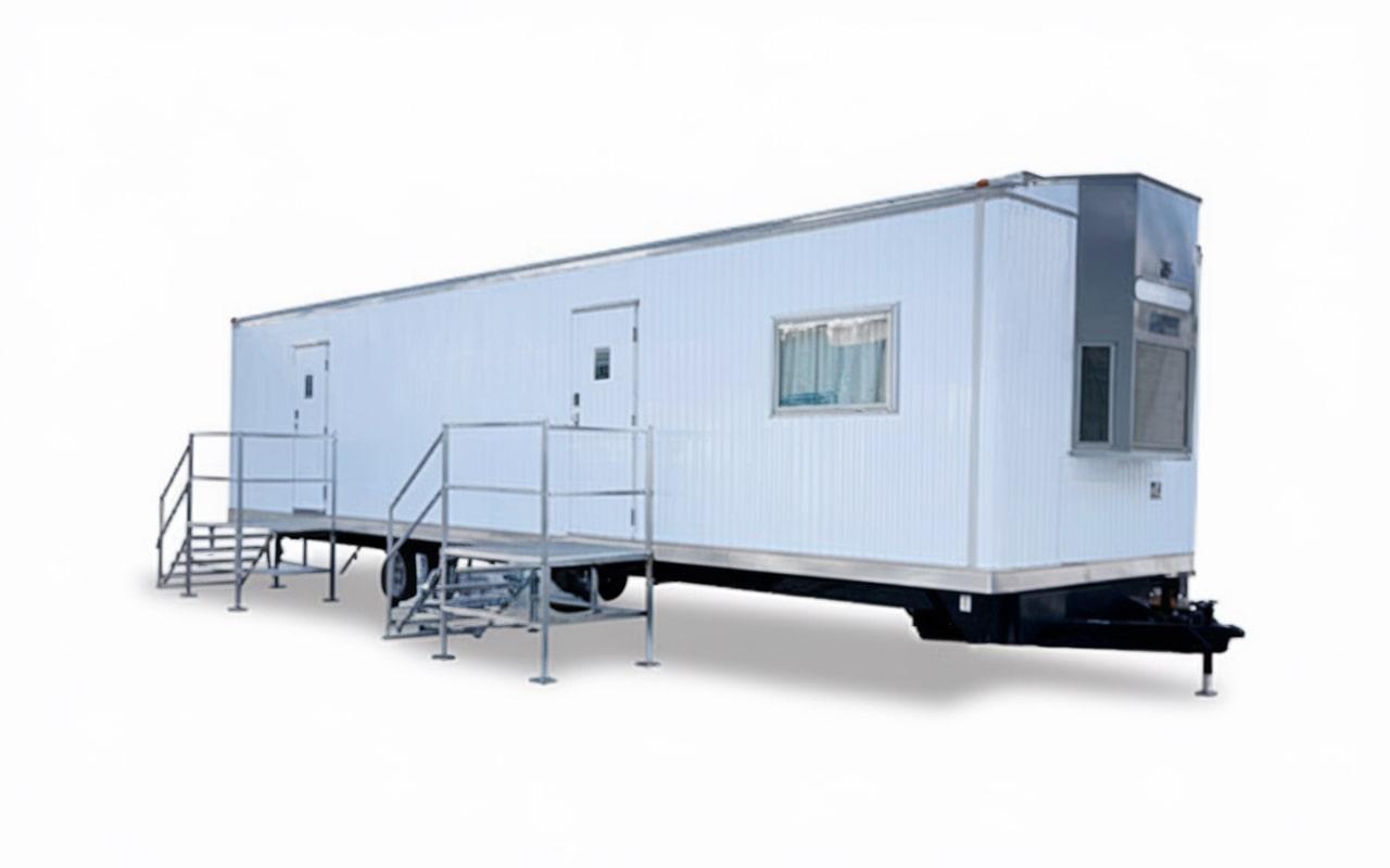 office trailers can be customized to include amenities like bathrooms and kitchenettes